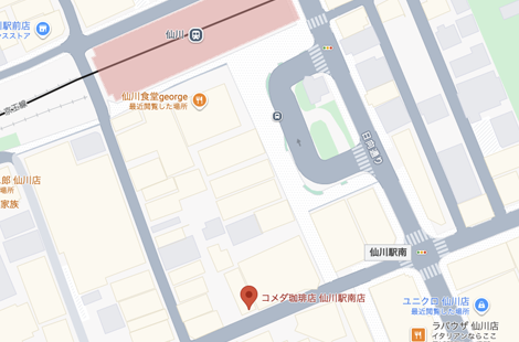 コメダ仙川駅南店地図